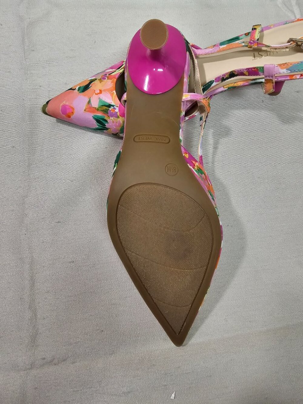Nine West Women's Floral Slingback Shoes Size 8.5M - Picture 7 of 16